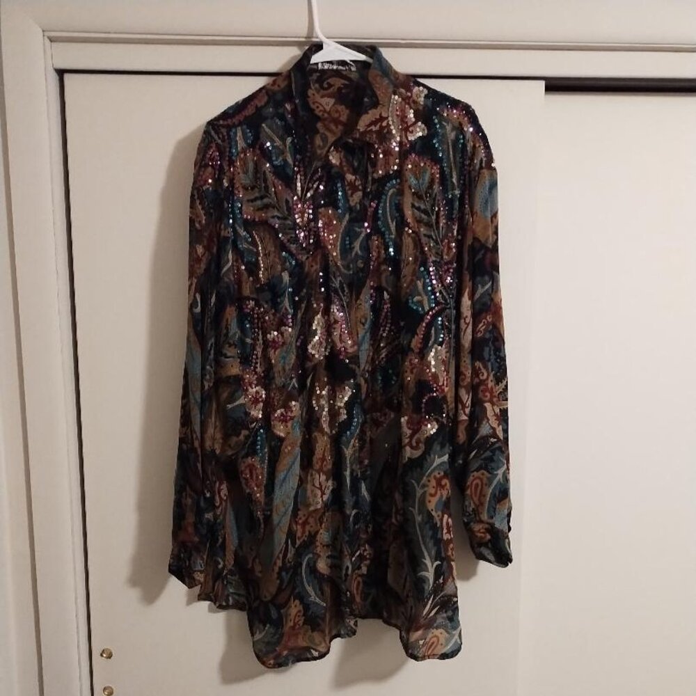 Judith Ann Plus Sequin detail blouse